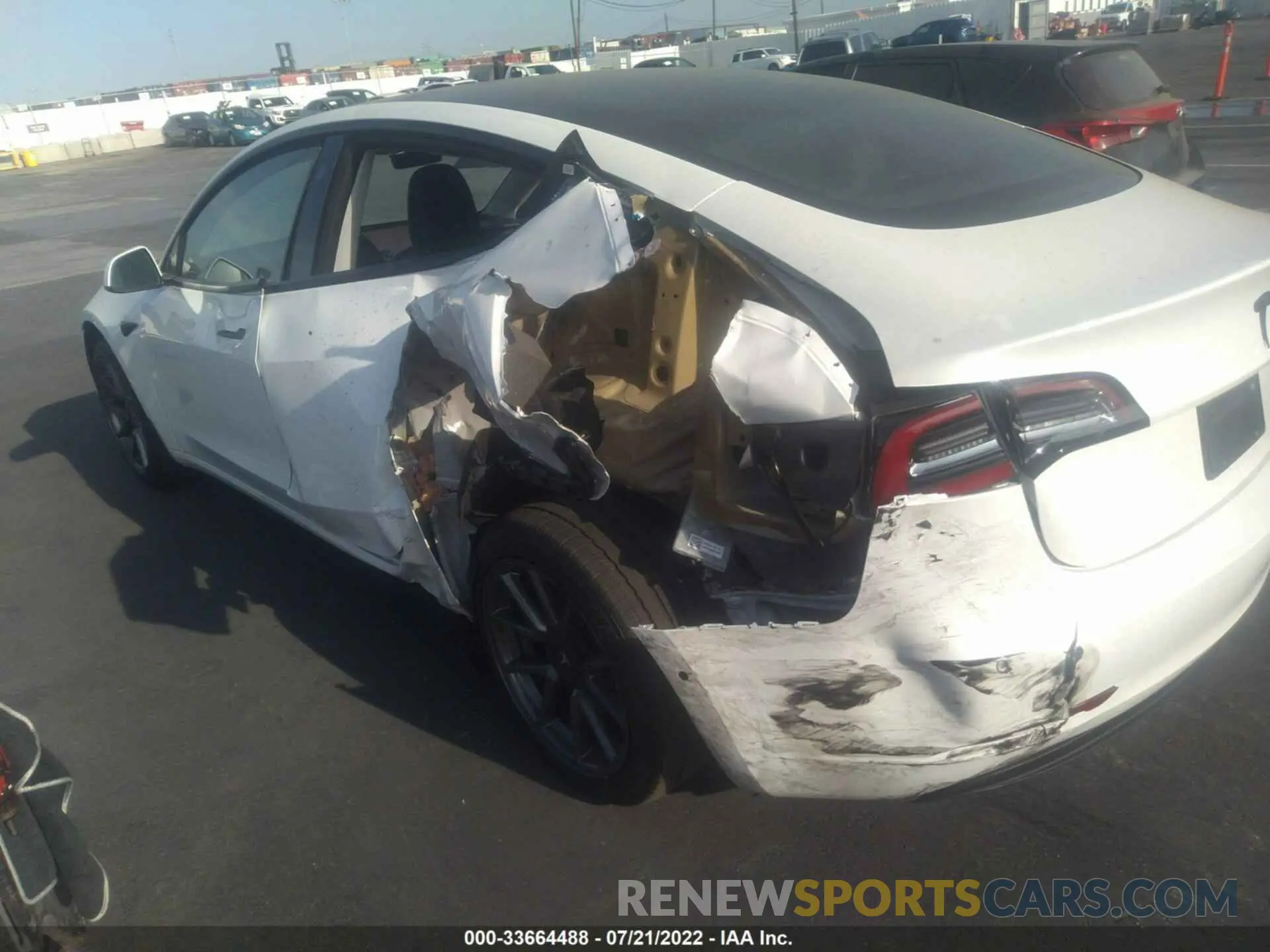 6 fotografías del automóvil dañado 5YJ3E1EB4NF196516 TESLA MODEL 3 2022