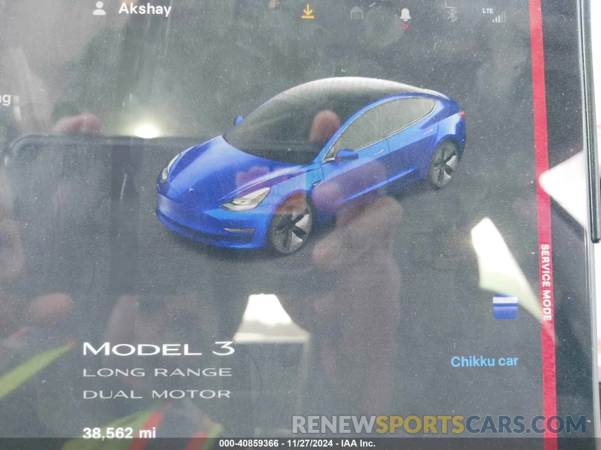 7 fotografías del automóvil dañado 5YJ3E1EB4NF197861 TESLA MODEL 3 2022