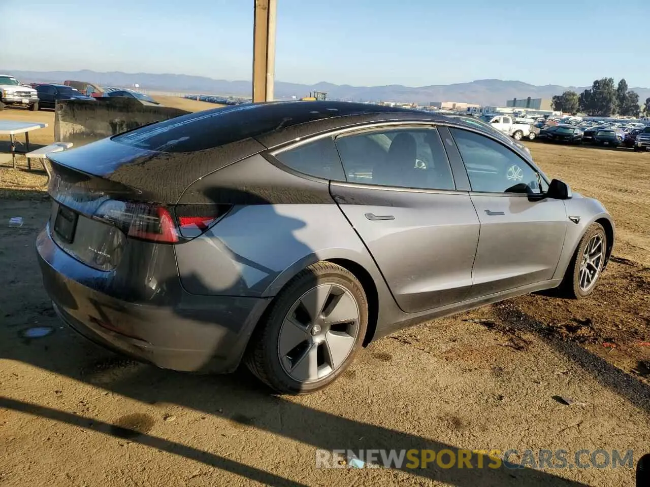 3 fotografías del automóvil dañado 5YJ3E1EB4NF207241 TESLA MODEL 3 2022