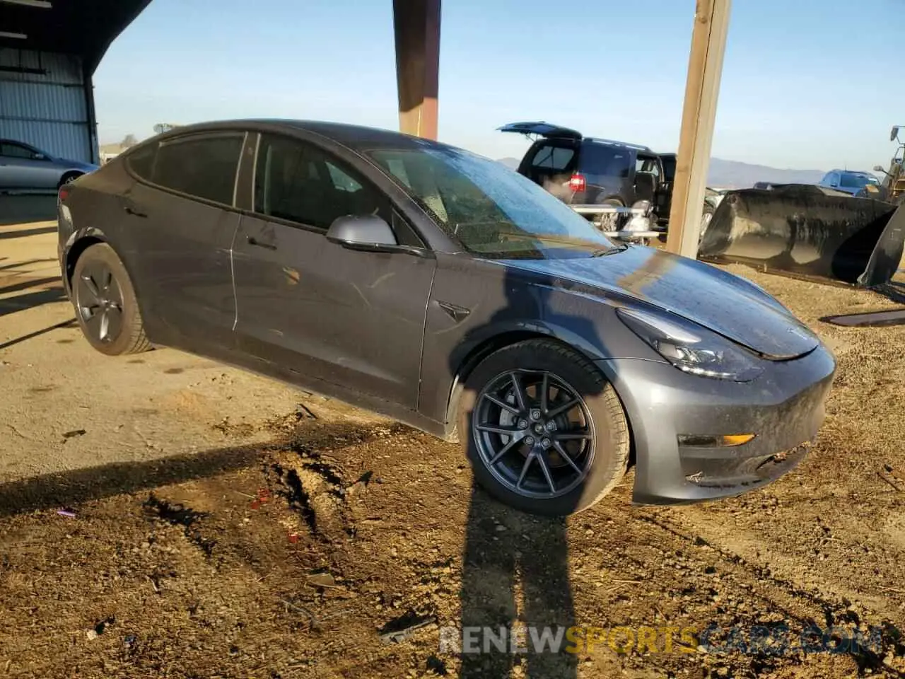 4 fotografías del automóvil dañado 5YJ3E1EB4NF207241 TESLA MODEL 3 2022
