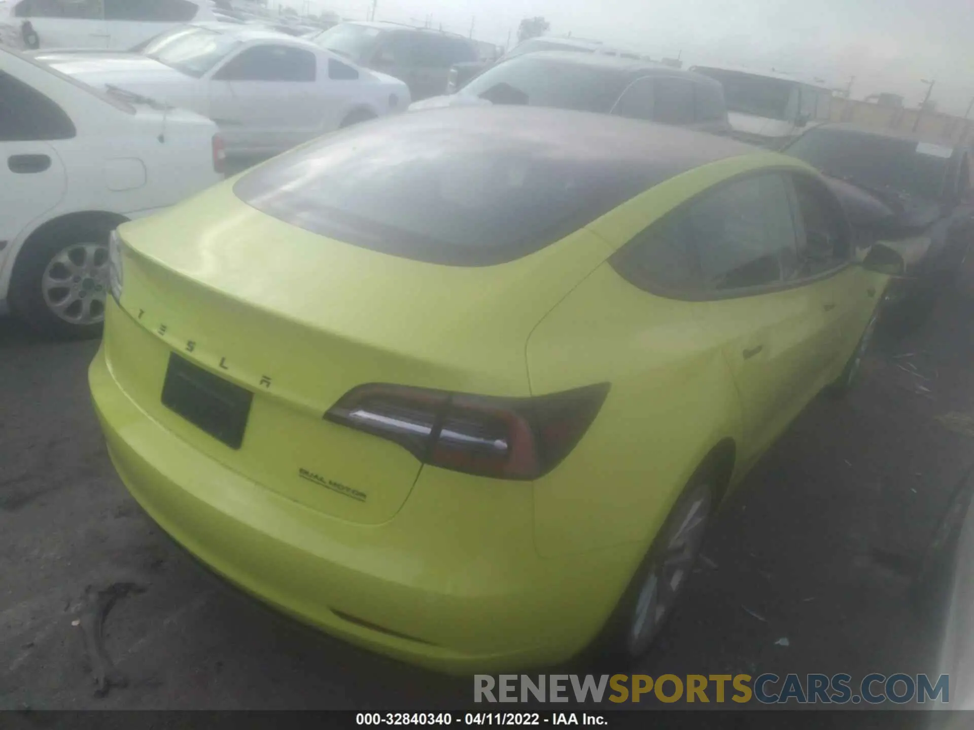 4 fotografías del automóvil dañado 5YJ3E1EB4NF209216 TESLA MODEL 3 2022