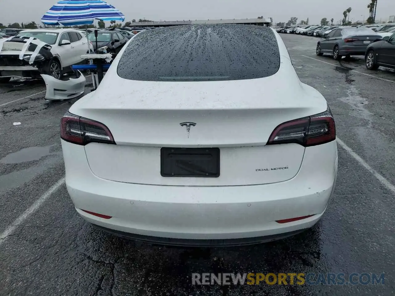 6 fotografías del automóvil dañado 5YJ3E1EB4NF212763 TESLA MODEL 3 2022