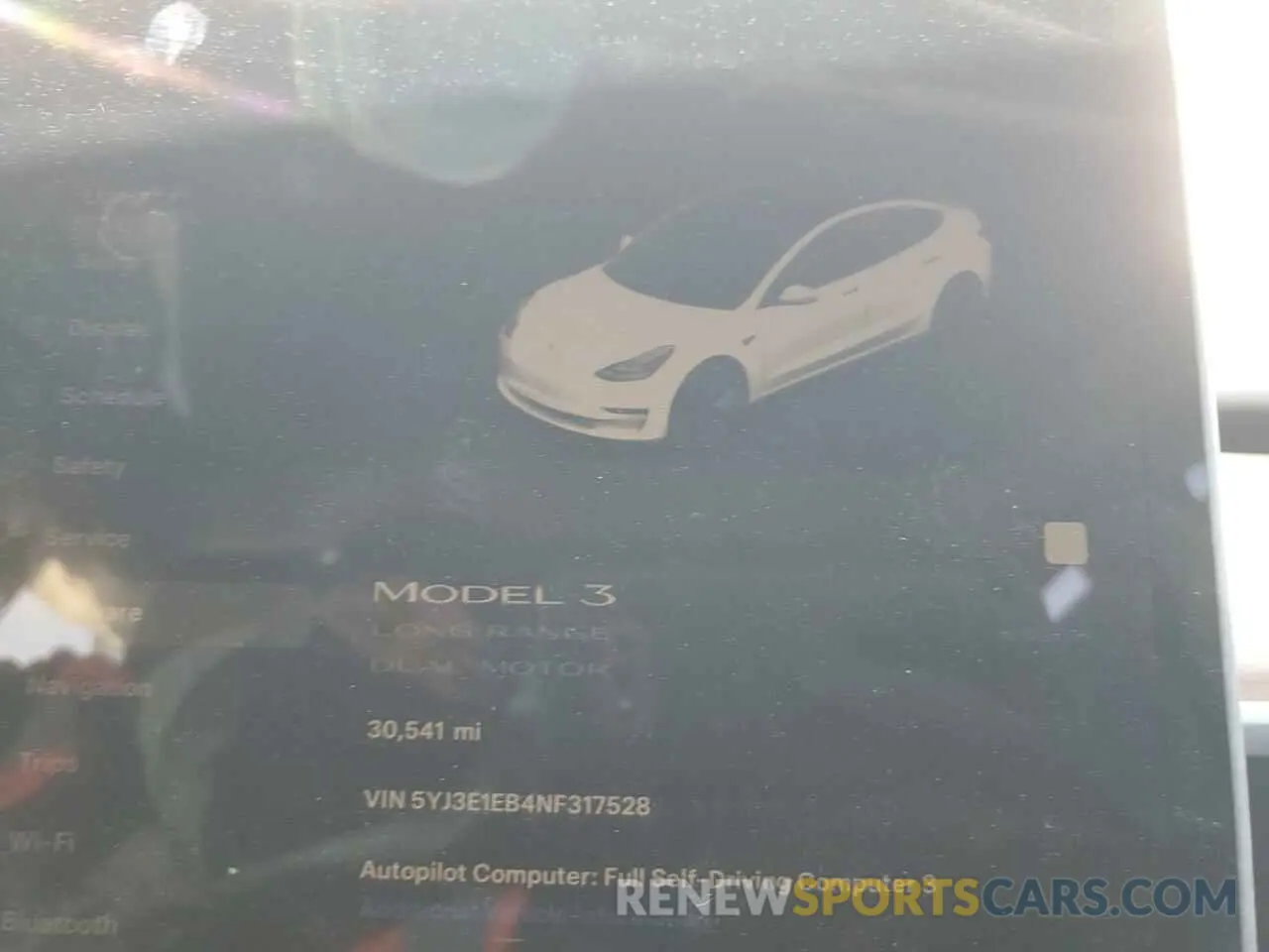 9 fotografías del automóvil dañado 5YJ3E1EB4NF317528 TESLA MODEL 3 2022