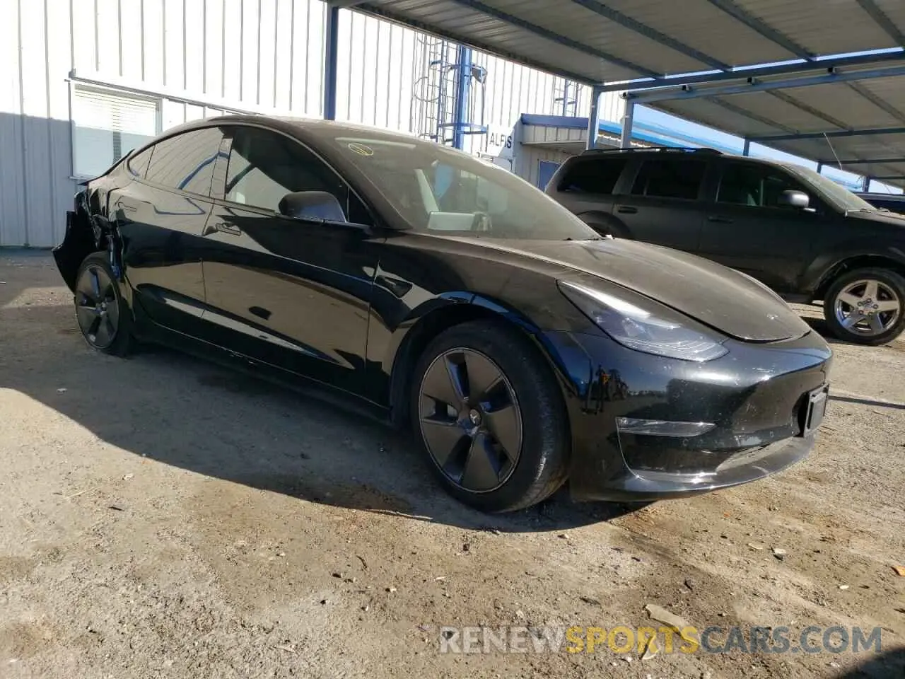 4 fotografías del automóvil dañado 5YJ3E1EB4NF329064 TESLA MODEL 3 2022