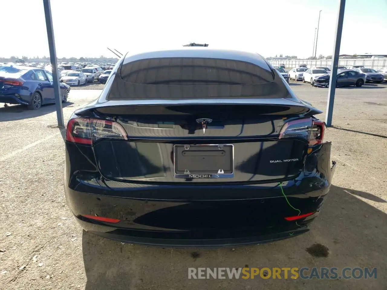 6 fotografías del automóvil dañado 5YJ3E1EB4NF329064 TESLA MODEL 3 2022