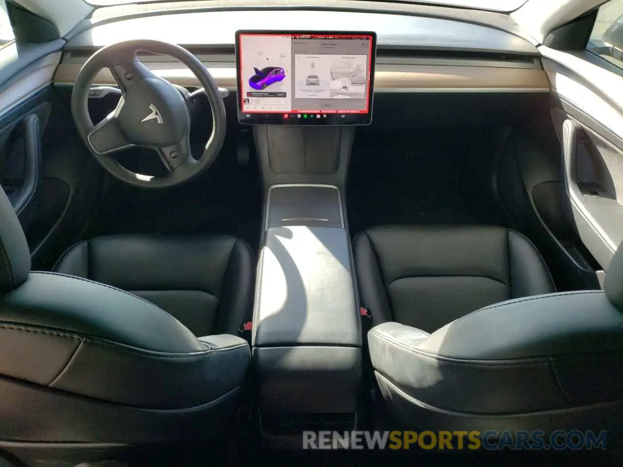 8 fotografías del automóvil dañado 5YJ3E1EB4NF329064 TESLA MODEL 3 2022