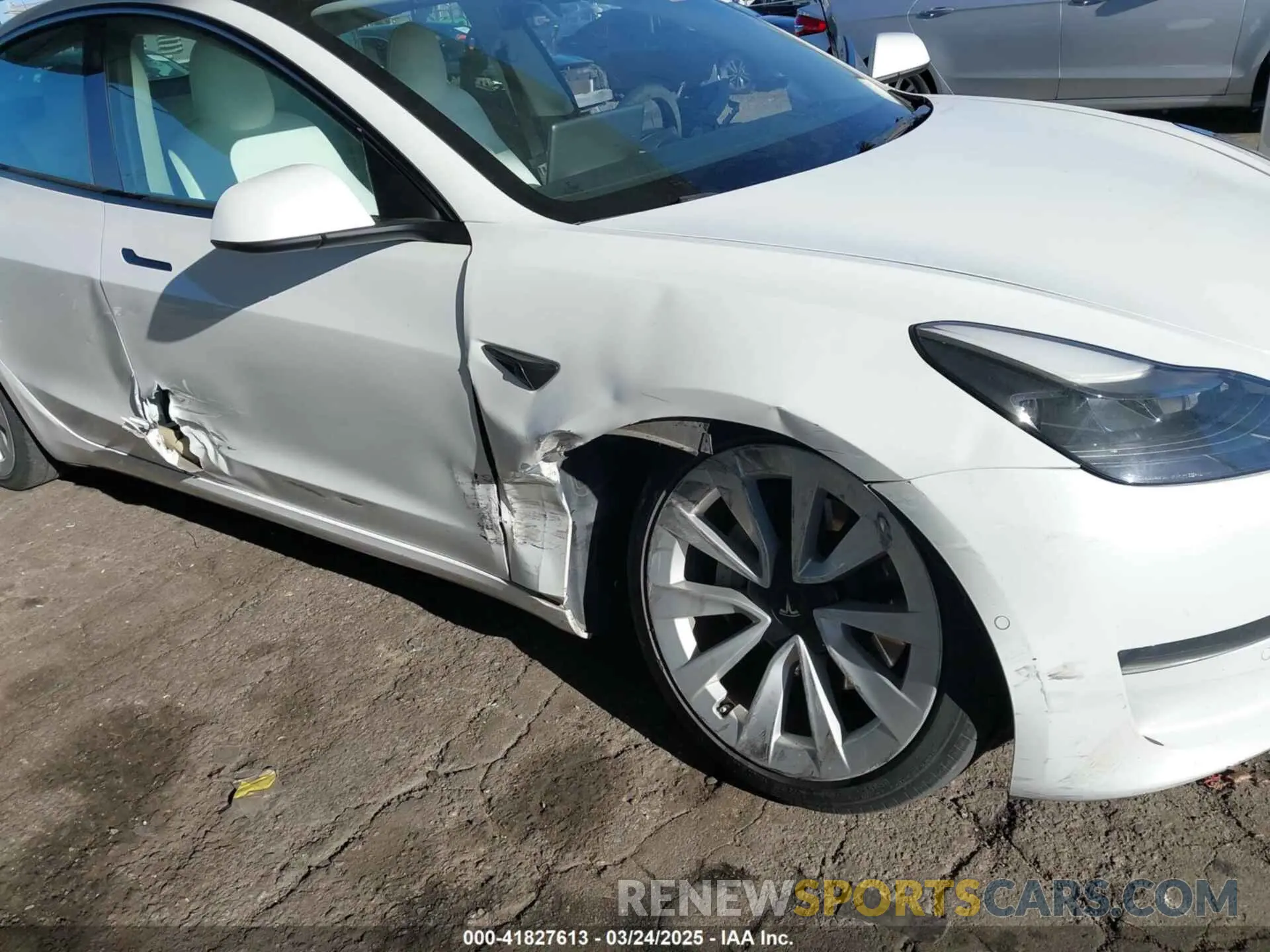 6 fotografías del automóvil dañado 5YJ3E1EB4NF331218 TESLA MODEL 3 2022