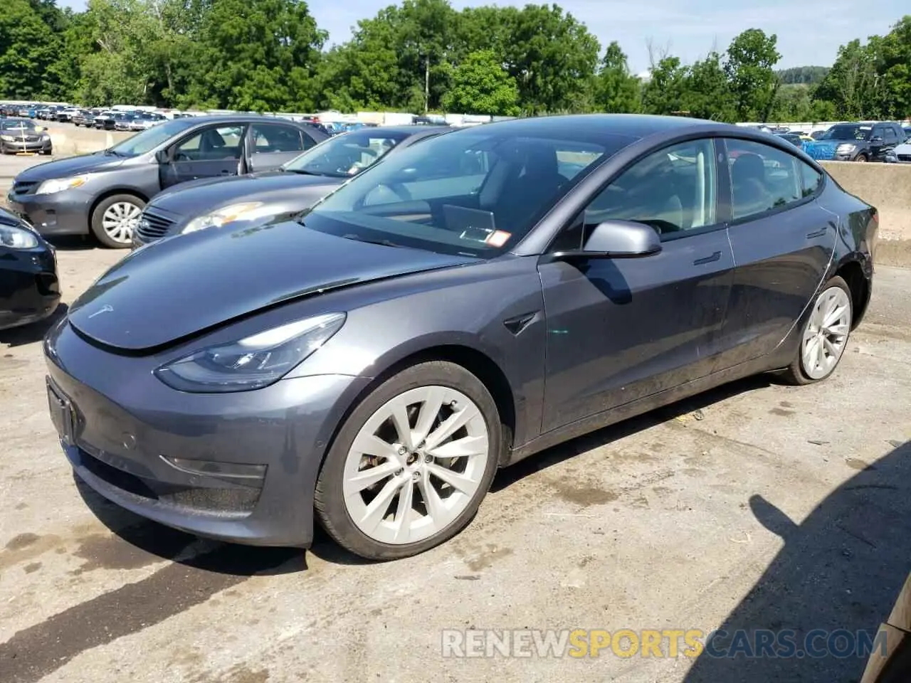 1 fotografías del automóvil dañado 5YJ3E1EB5NF105785 TESLA MODEL 3 2022