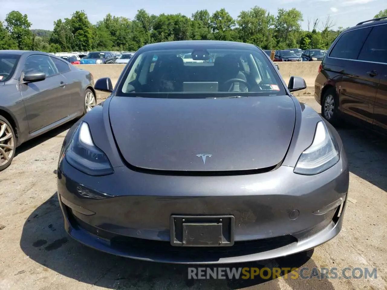 5 fotografías del automóvil dañado 5YJ3E1EB5NF105785 TESLA MODEL 3 2022