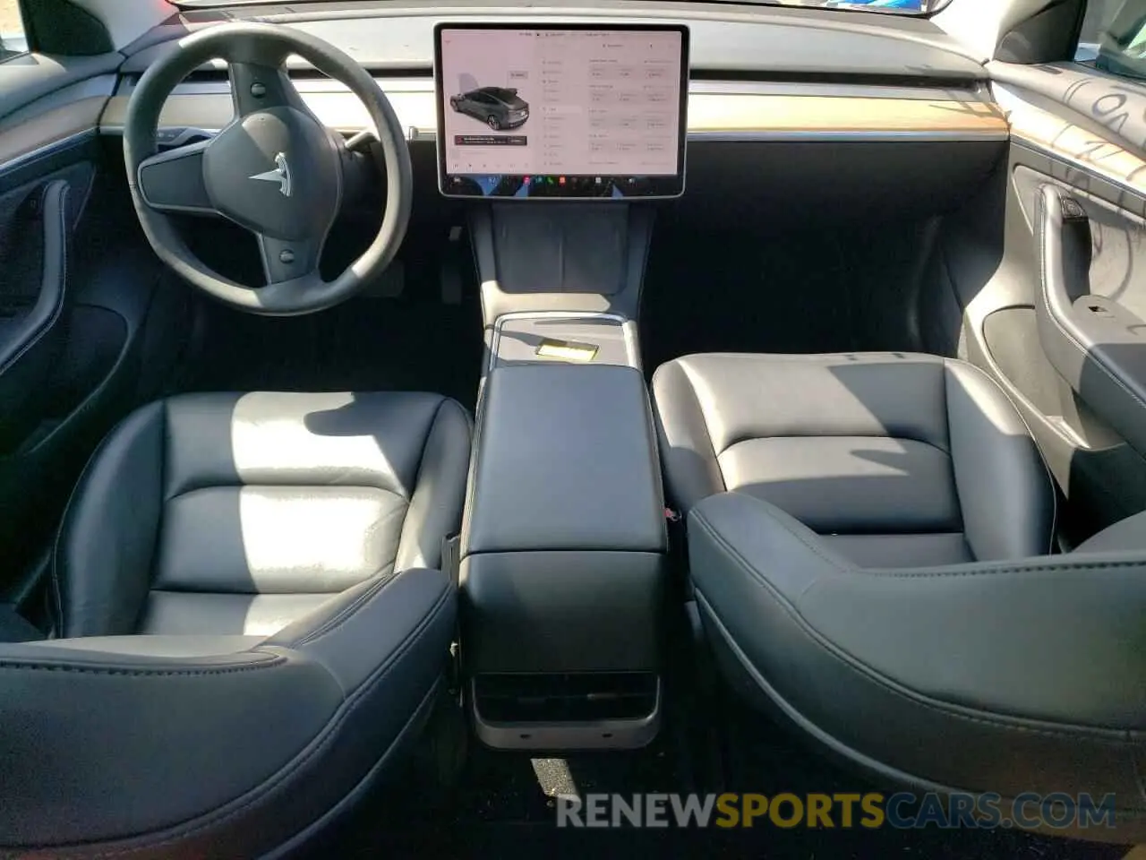 8 fotografías del automóvil dañado 5YJ3E1EB5NF105785 TESLA MODEL 3 2022