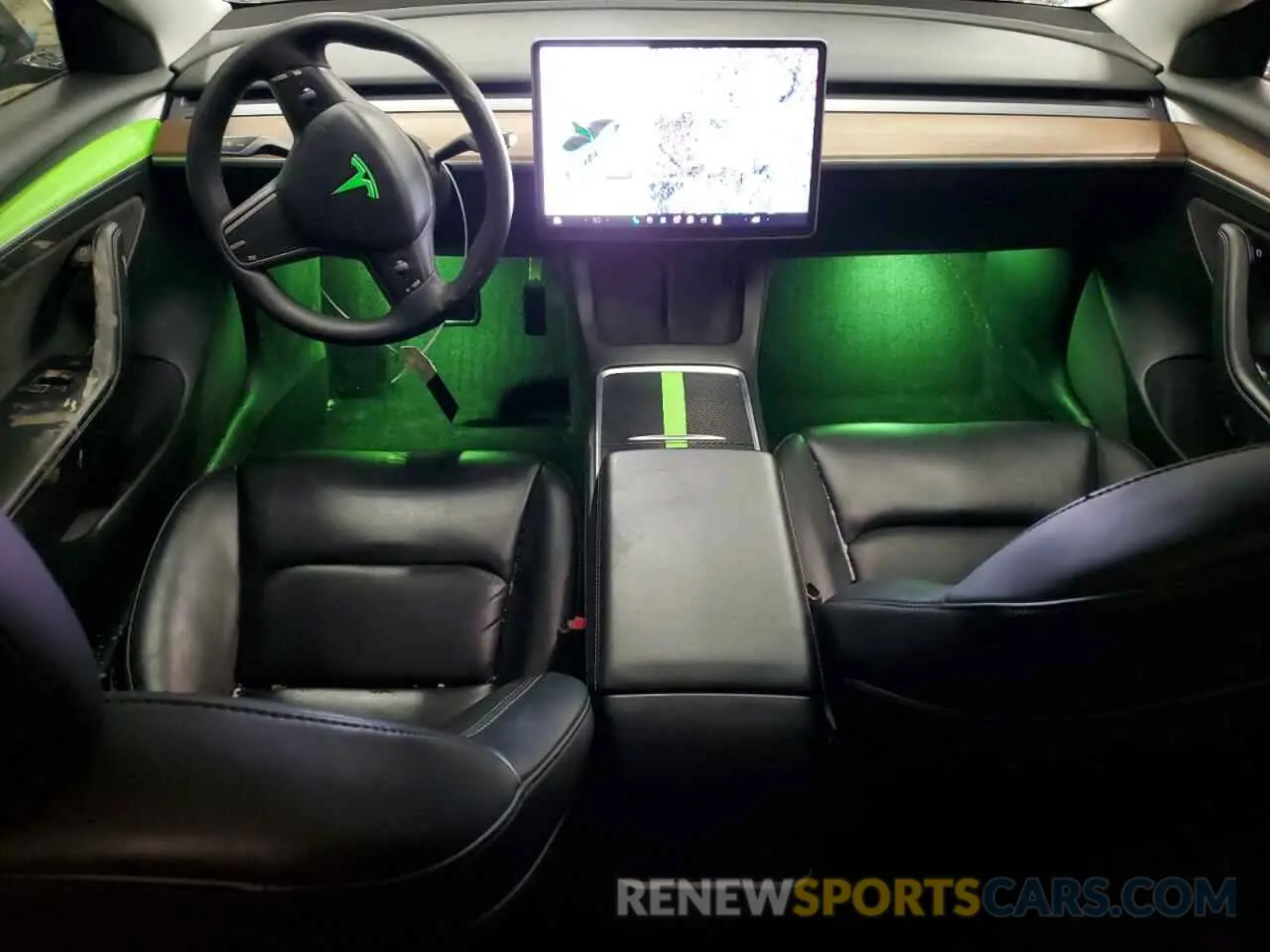8 fotografías del automóvil dañado 5YJ3E1EB5NF106046 TESLA MODEL 3 2022