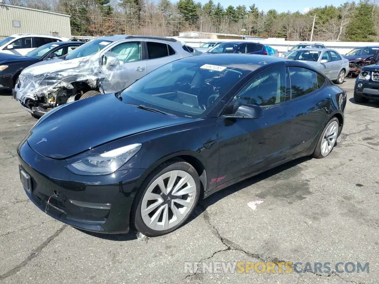 1 fotografías del automóvil dañado 5YJ3E1EB5NF118892 TESLA MODEL 3 2022