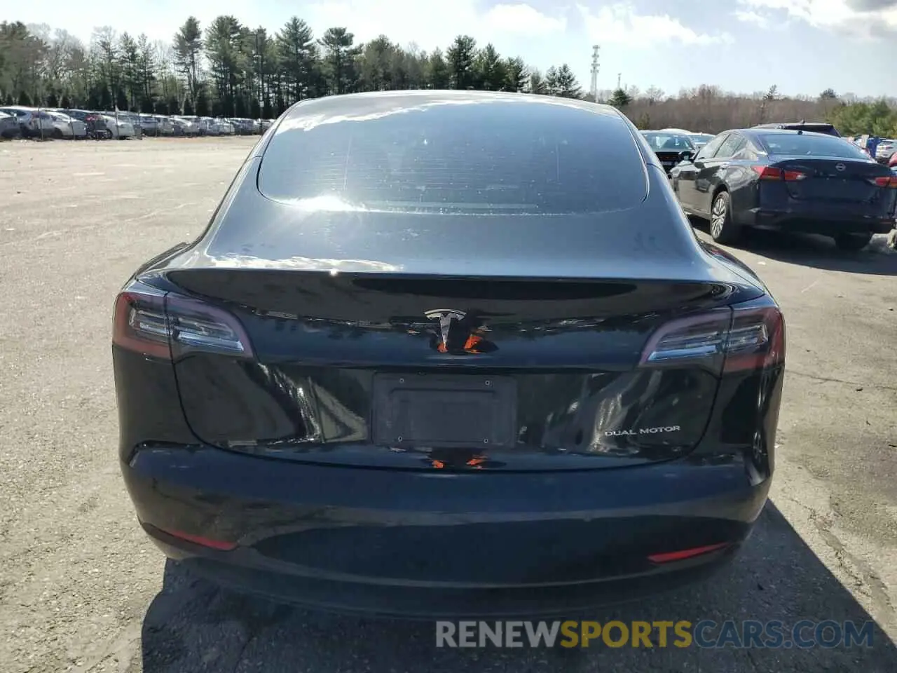 6 fotografías del automóvil dañado 5YJ3E1EB5NF118892 TESLA MODEL 3 2022