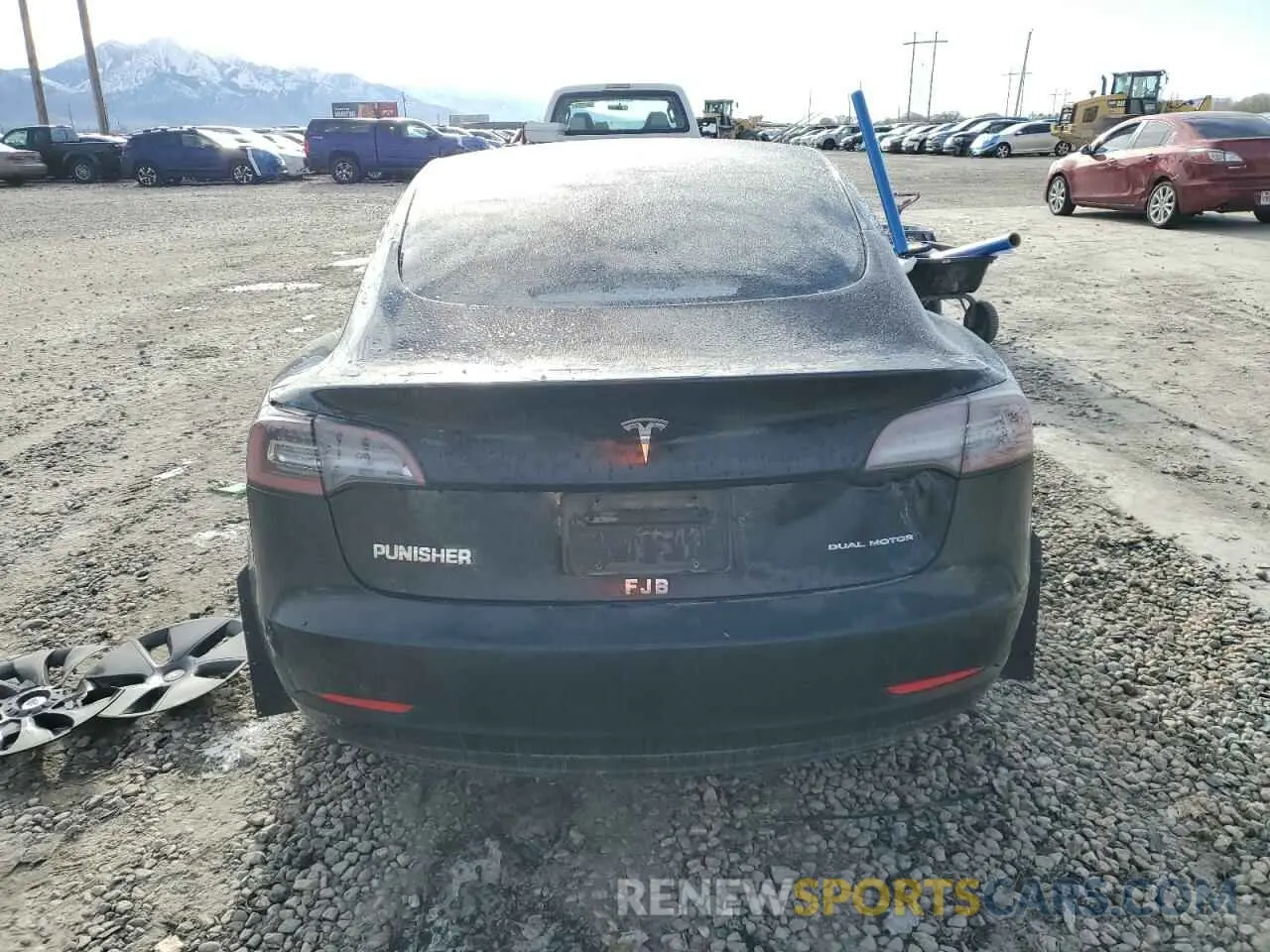 6 fotografías del automóvil dañado 5YJ3E1EB5NF125535 TESLA MODEL 3 2022