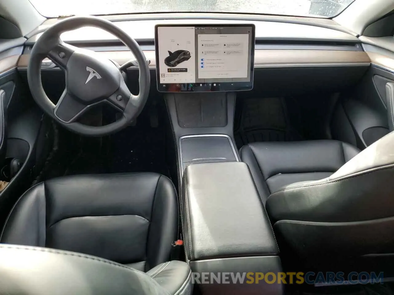 8 fotografías del automóvil dañado 5YJ3E1EB5NF125535 TESLA MODEL 3 2022