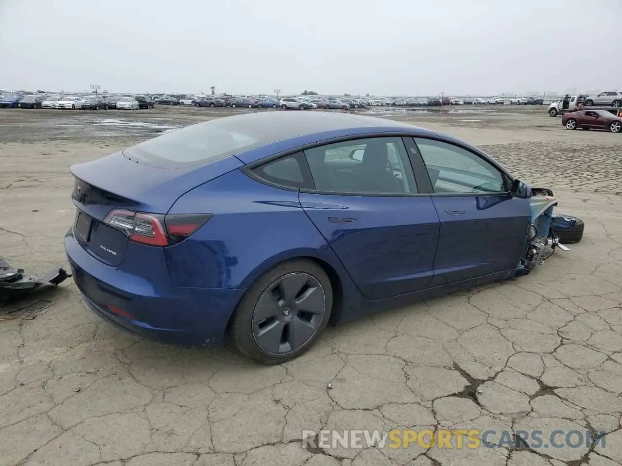 3 fotografías del automóvil dañado 5YJ3E1EB5NF132081 TESLA MODEL 3 2022