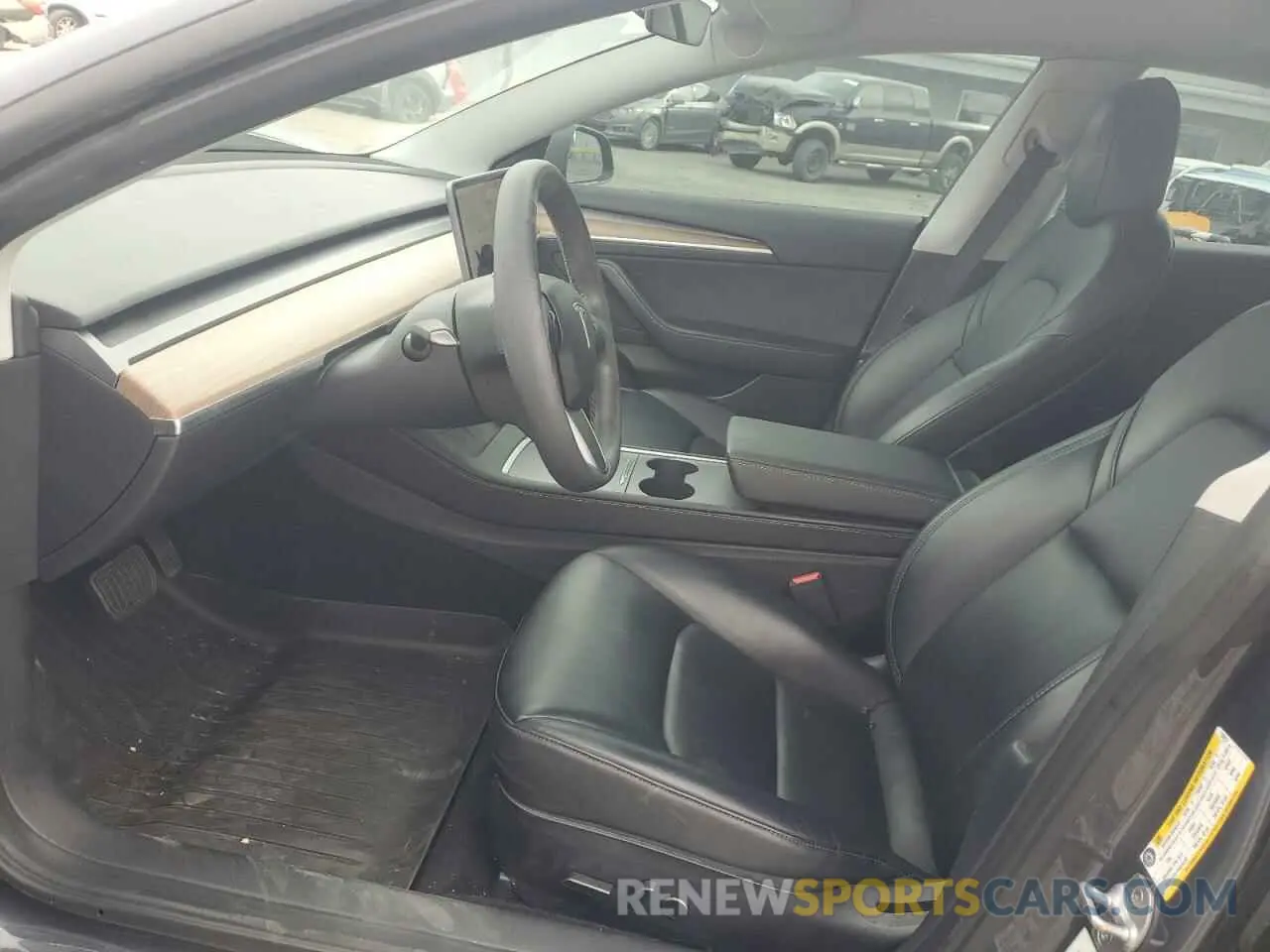7 fotografías del automóvil dañado 5YJ3E1EB5NF135577 TESLA MODEL 3 2022