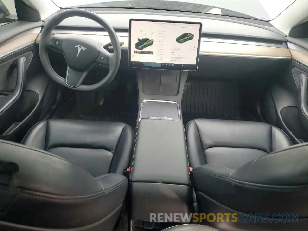 8 fotografías del automóvil dañado 5YJ3E1EB5NF135577 TESLA MODEL 3 2022