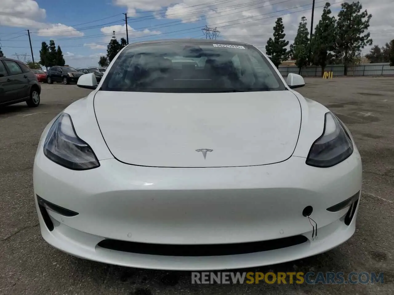5 fotografías del automóvil dañado 5YJ3E1EB5NF166957 TESLA MODEL 3 2022