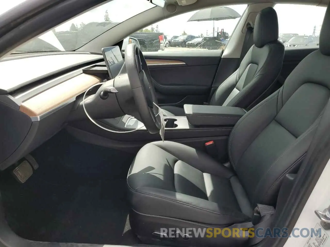 7 fotografías del automóvil dañado 5YJ3E1EB5NF166957 TESLA MODEL 3 2022