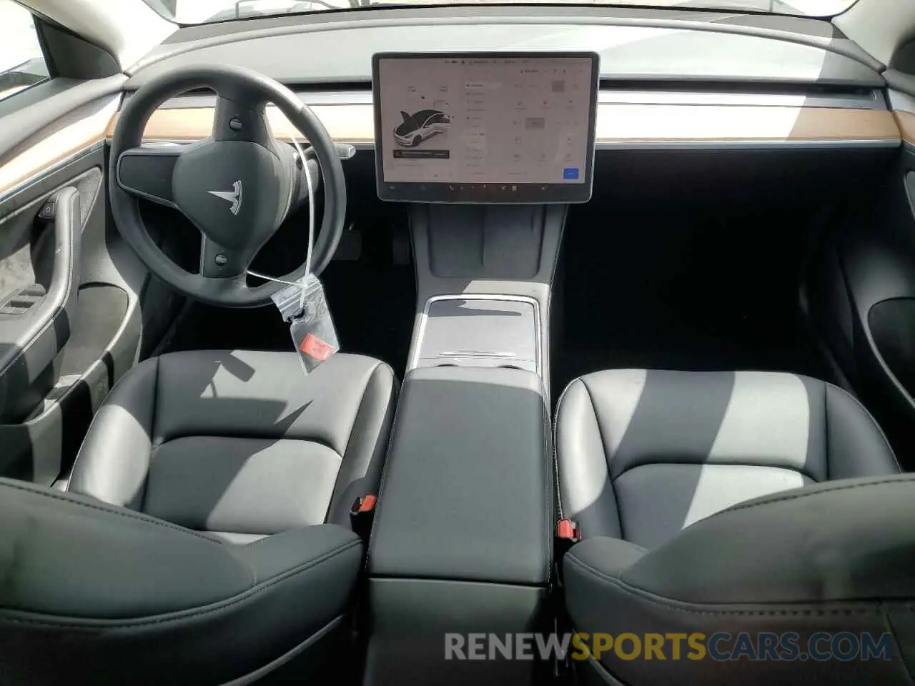 8 fotografías del automóvil dañado 5YJ3E1EB5NF166957 TESLA MODEL 3 2022