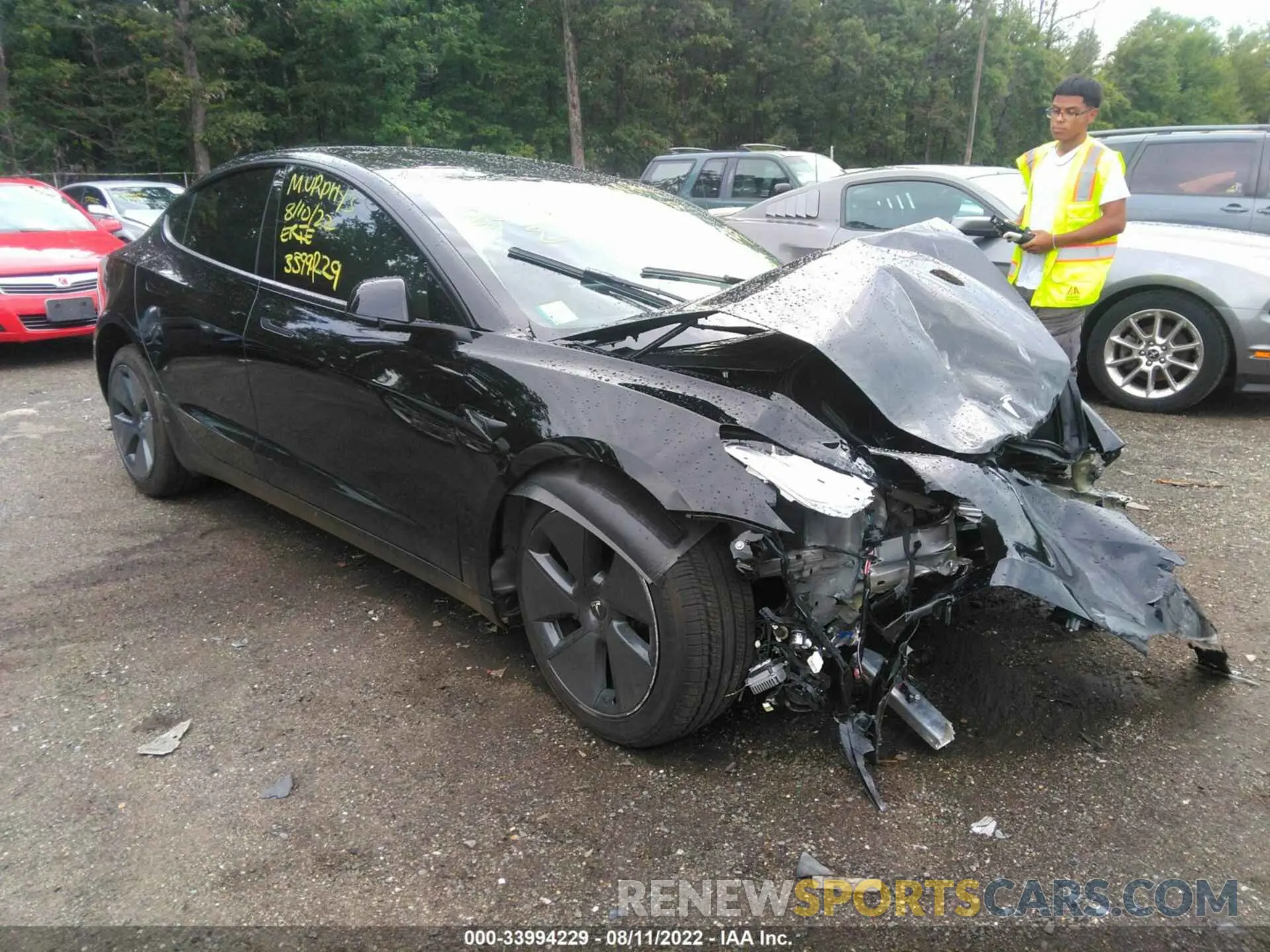 1 fotografías del automóvil dañado 5YJ3E1EB5NF167185 TESLA MODEL 3 2022