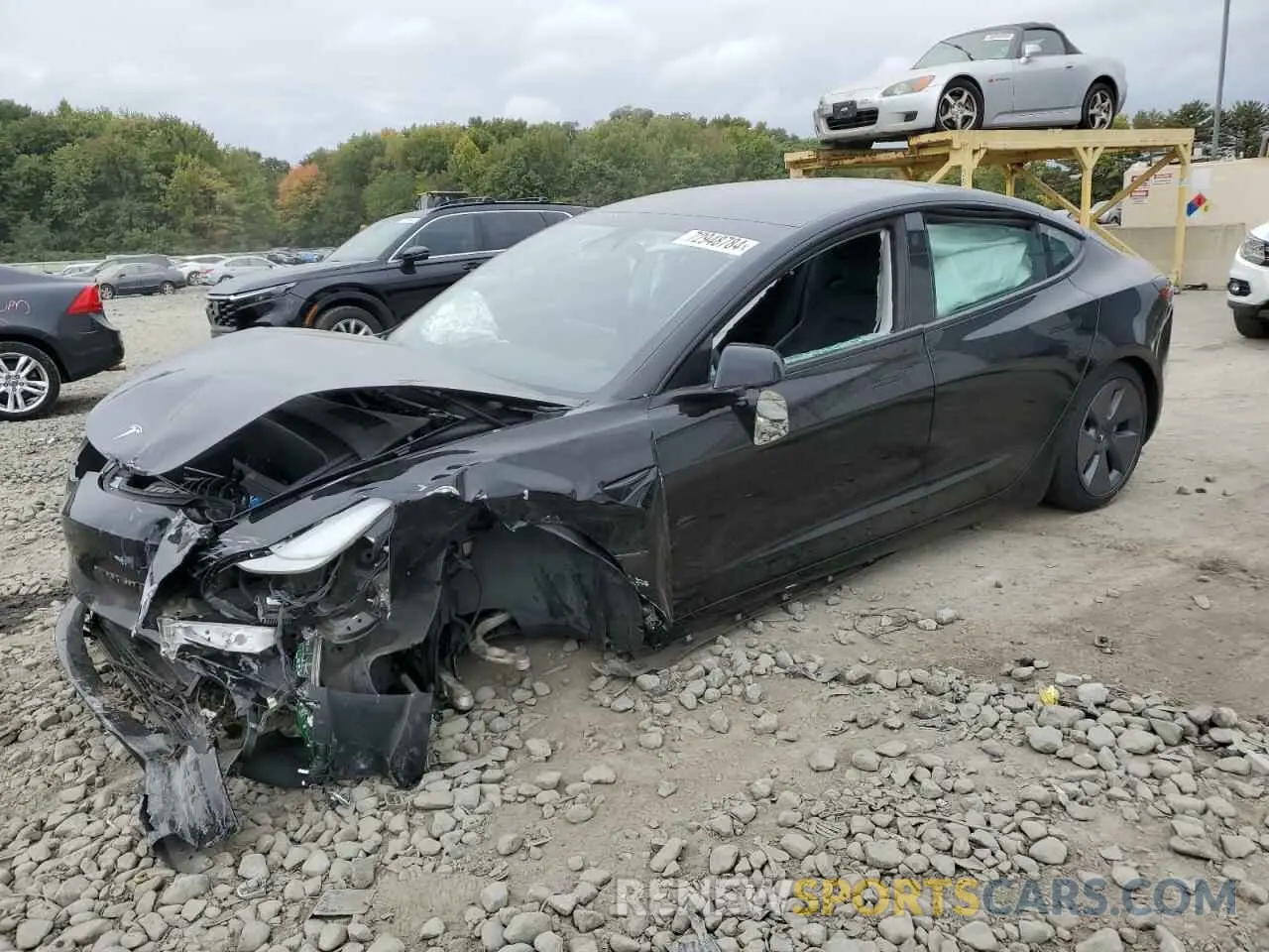 1 fotografías del automóvil dañado 5YJ3E1EB5NF167820 TESLA MODEL 3 2022