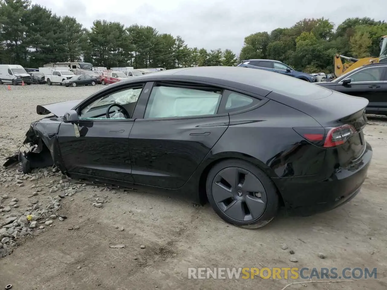 2 fotografías del automóvil dañado 5YJ3E1EB5NF167820 TESLA MODEL 3 2022