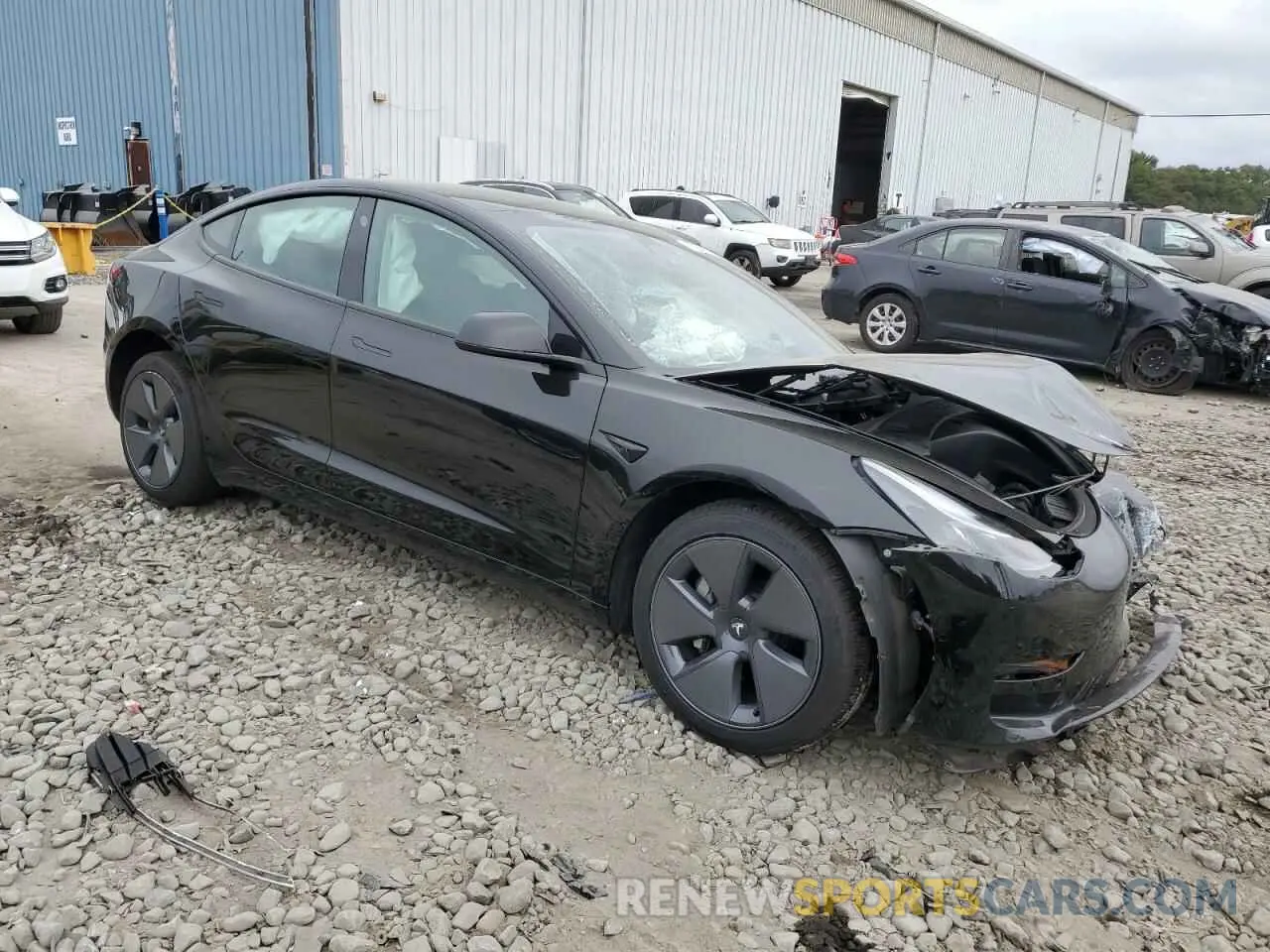 4 fotografías del automóvil dañado 5YJ3E1EB5NF167820 TESLA MODEL 3 2022