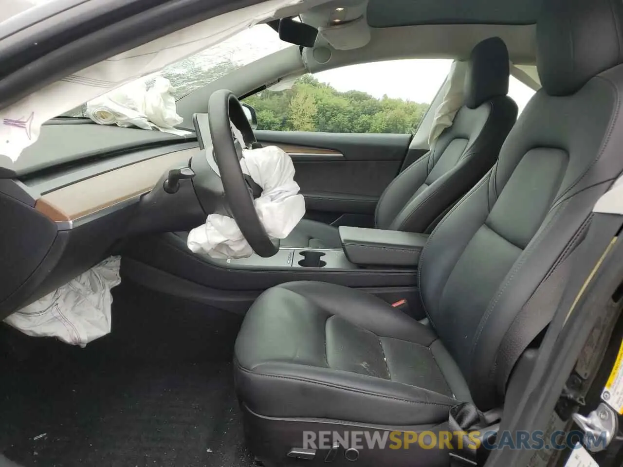 7 fotografías del automóvil dañado 5YJ3E1EB5NF167820 TESLA MODEL 3 2022