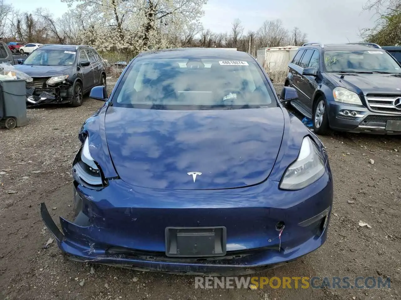 5 fotografías del automóvil dañado 5YJ3E1EB5NF170443 TESLA MODEL 3 2022