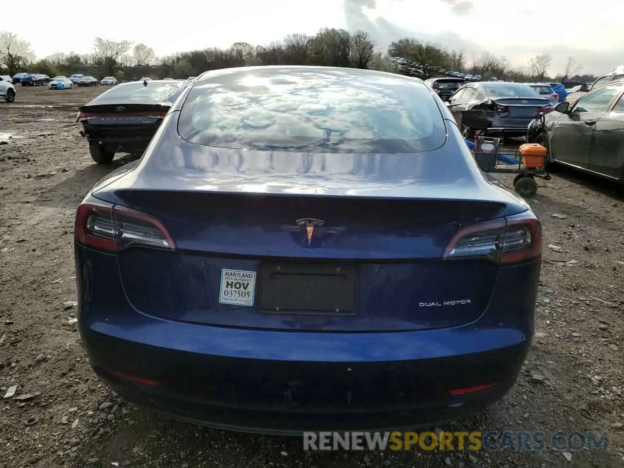 6 fotografías del automóvil dañado 5YJ3E1EB5NF170443 TESLA MODEL 3 2022