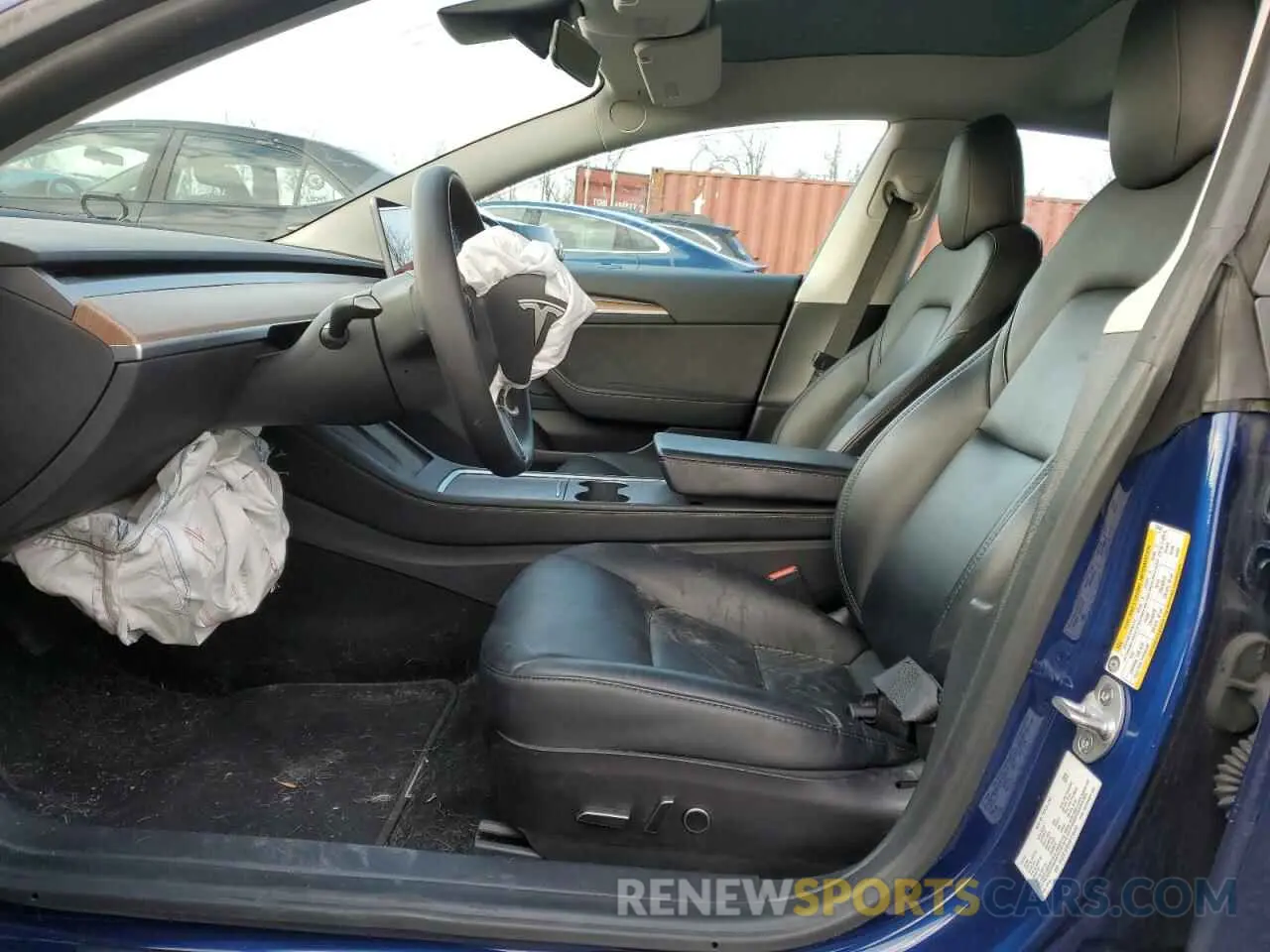 7 fotografías del automóvil dañado 5YJ3E1EB5NF170443 TESLA MODEL 3 2022