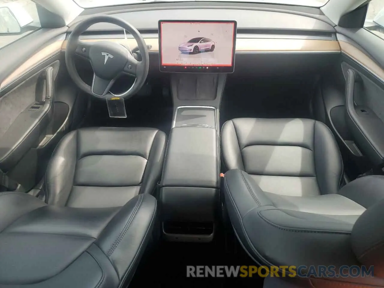 8 fotografías del automóvil dañado 5YJ3E1EB5NF184262 TESLA MODEL 3 2022