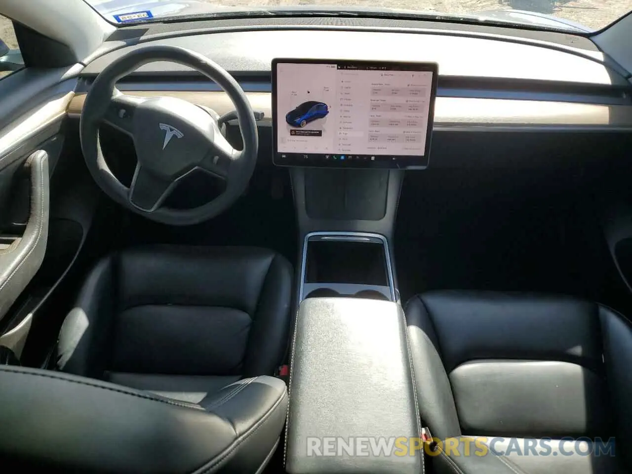 8 fotografías del automóvil dañado 5YJ3E1EB5NF190479 TESLA MODEL 3 2022