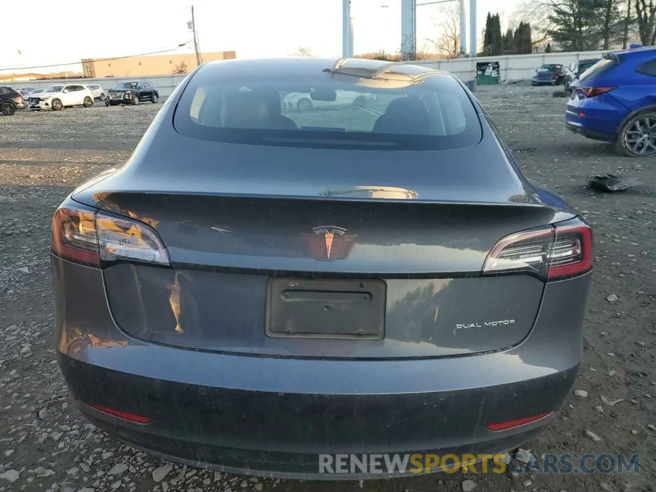 6 fotografías del automóvil dañado 5YJ3E1EB5NF204025 TESLA MODEL 3 2022