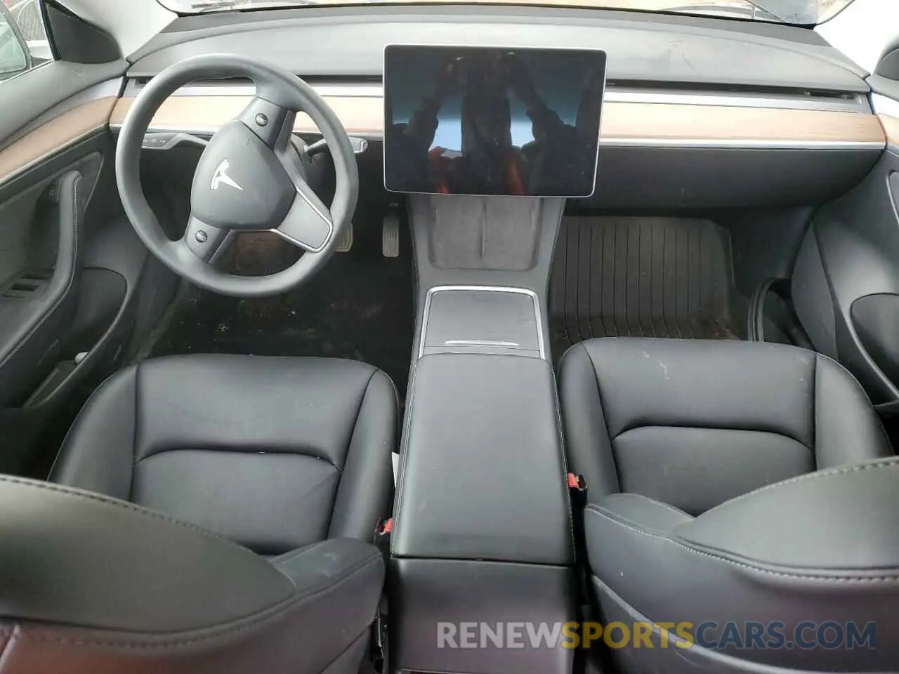 8 fotografías del automóvil dañado 5YJ3E1EB5NF206051 TESLA MODEL 3 2022