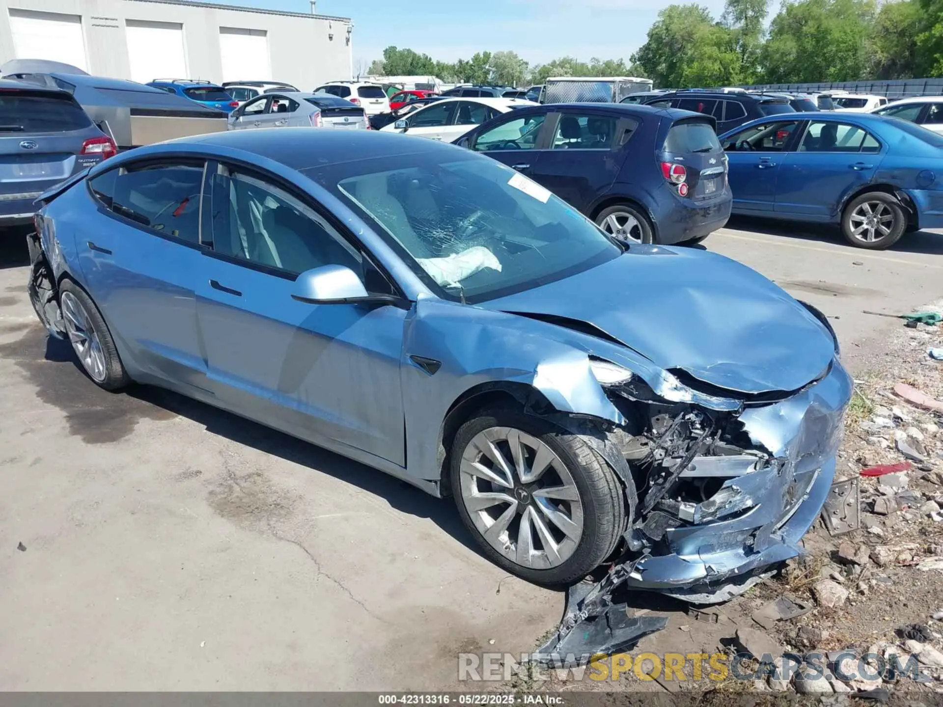 1 fotografías del automóvil dañado 5YJ3E1EB5NF270106 TESLA MODEL 3 2022