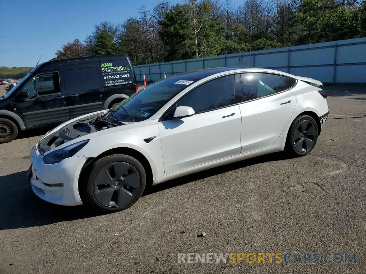 1 fotografías del automóvil dañado 5YJ3E1EB5NF270669 TESLA MODEL 3 2022