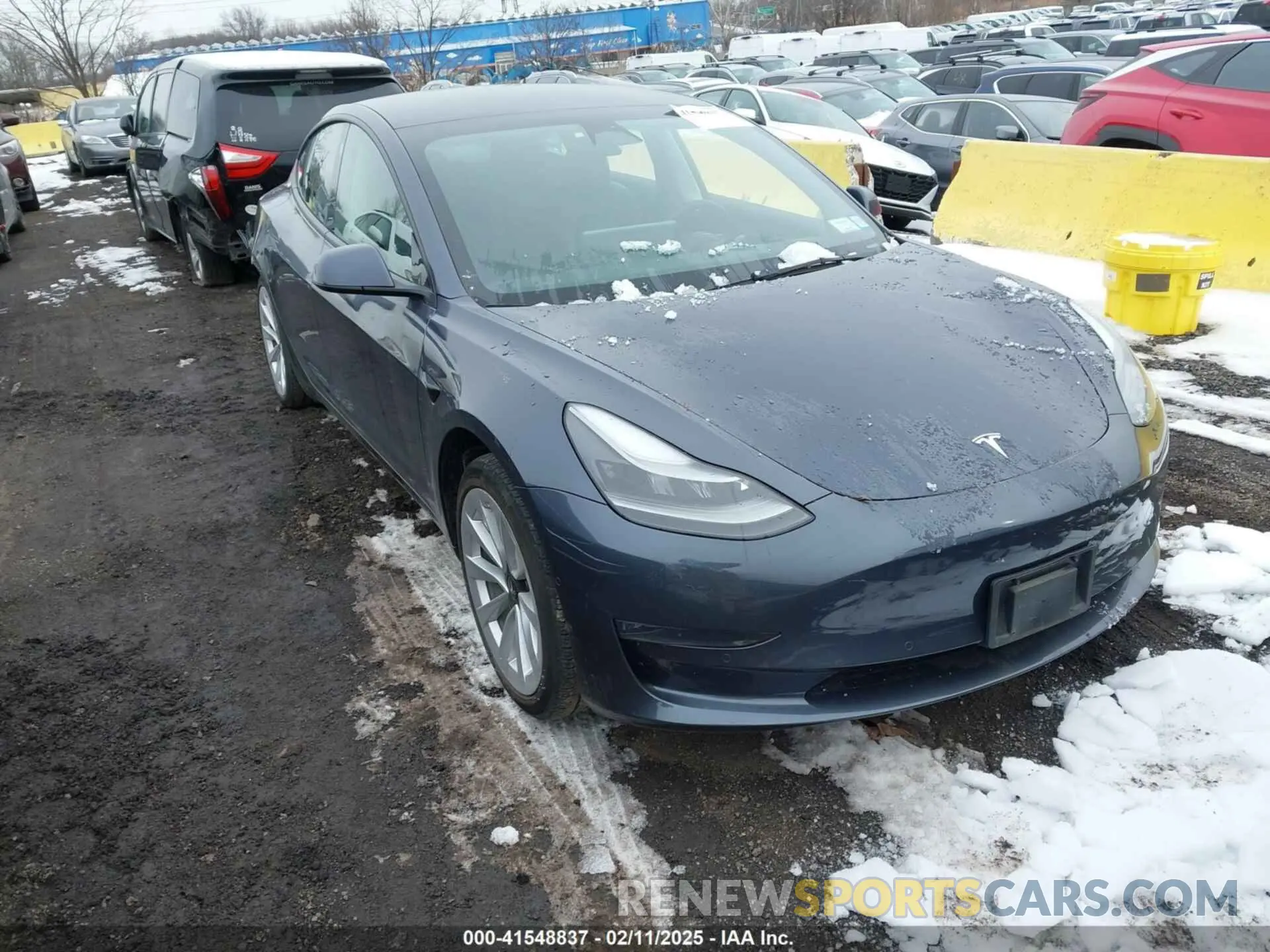 1 fotografías del automóvil dañado 5YJ3E1EB5NF271658 TESLA MODEL 3 2022