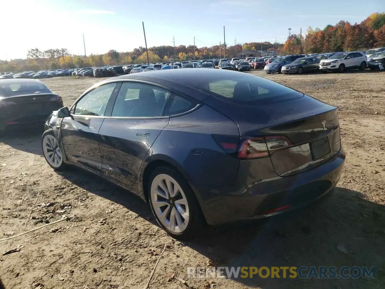 3 fotografías del automóvil dañado 5YJ3E1EB5NF286726 TESLA MODEL 3 2022