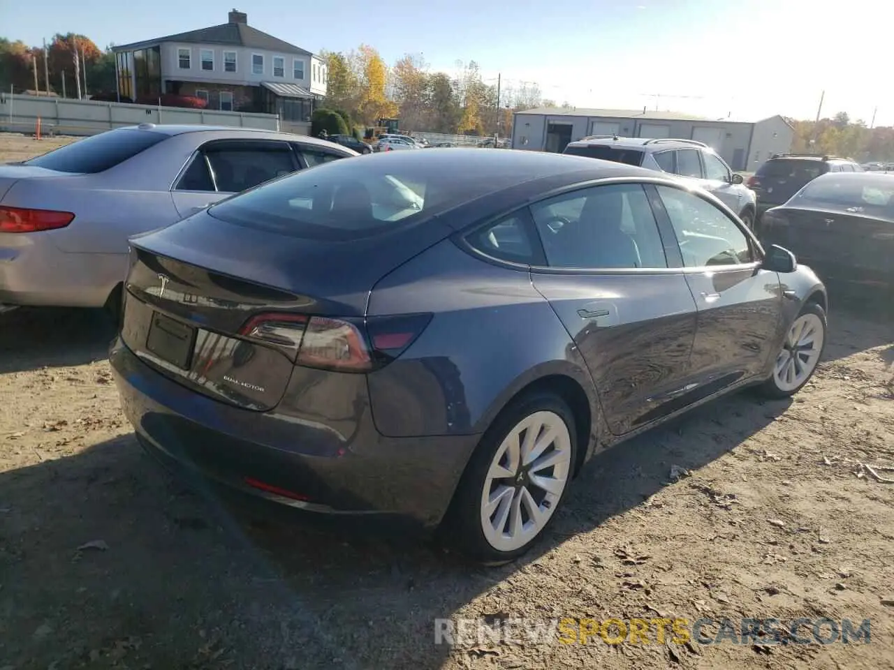4 fotografías del automóvil dañado 5YJ3E1EB5NF286726 TESLA MODEL 3 2022