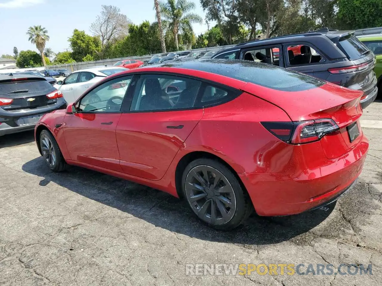 2 fotografías del automóvil dañado 5YJ3E1EB5NF287746 TESLA MODEL 3 2022