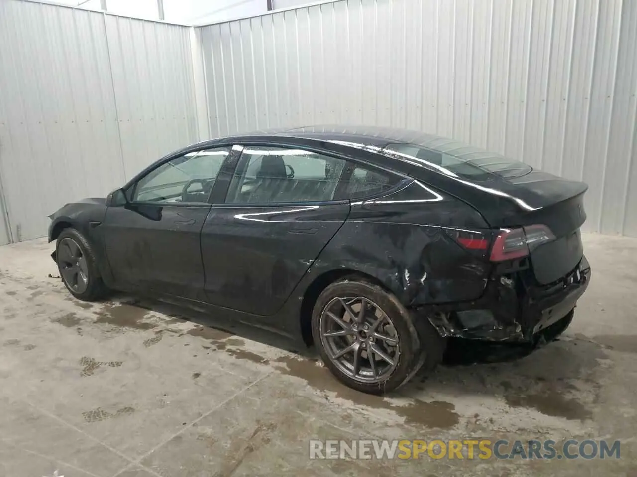 2 fotografías del automóvil dañado 5YJ3E1EB5NF288380 TESLA MODEL 3 2022