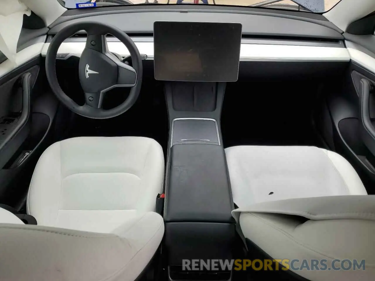 8 fotografías del automóvil dañado 5YJ3E1EB5NF330658 TESLA MODEL 3 2022