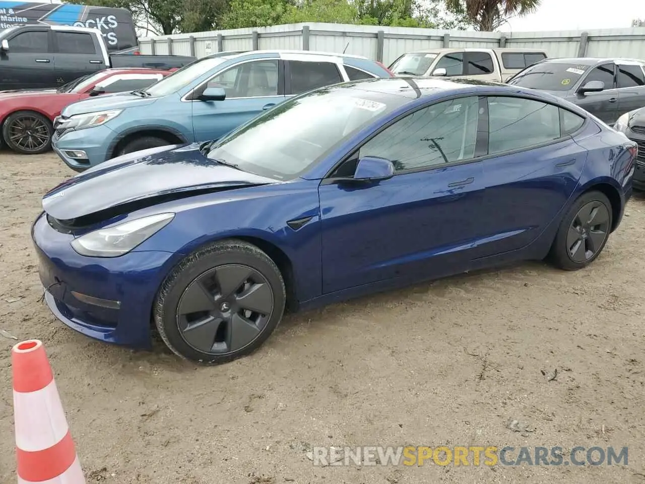 1 fotografías del automóvil dañado 5YJ3E1EB5NF334399 TESLA MODEL 3 2022