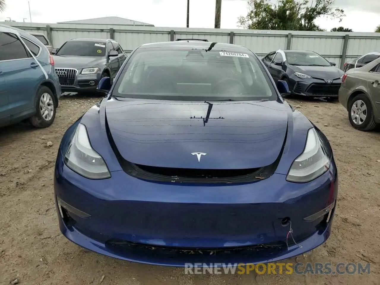 5 fotografías del automóvil dañado 5YJ3E1EB5NF334399 TESLA MODEL 3 2022