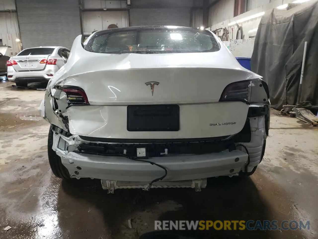 6 fotografías del automóvil dañado 5YJ3E1EB5NF334516 TESLA MODEL 3 2022