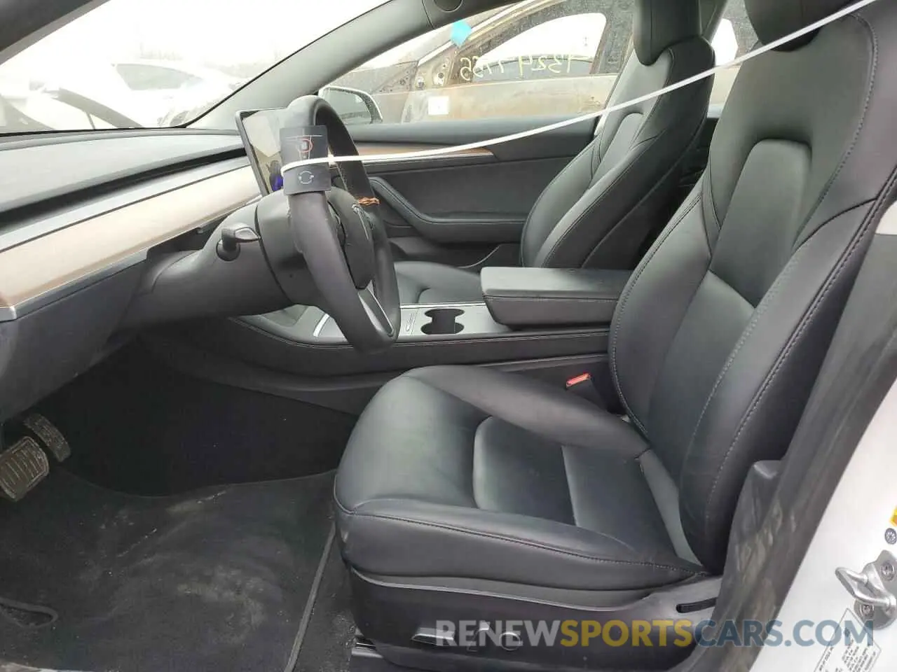 7 fotografías del automóvil dañado 5YJ3E1EB5NF334516 TESLA MODEL 3 2022