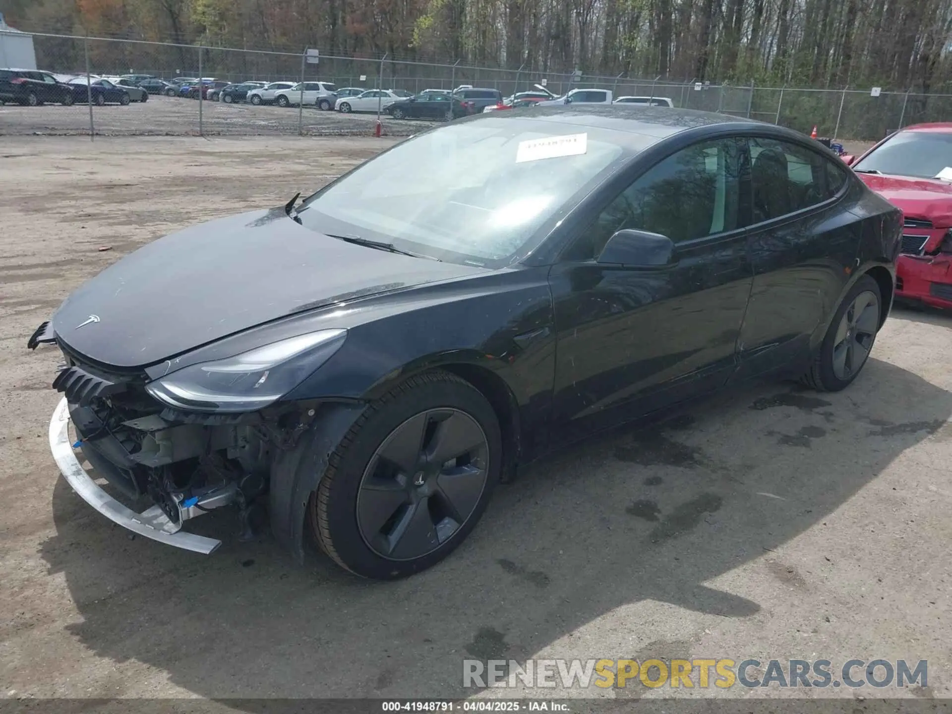 2 fotografías del automóvil dañado 5YJ3E1EB6NF109067 TESLA MODEL 3 2022